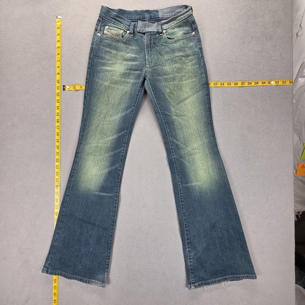 Diesel Jeans Womens 27x32 Blue Serpal Bootcut Low Rise Stretch Made in Italy